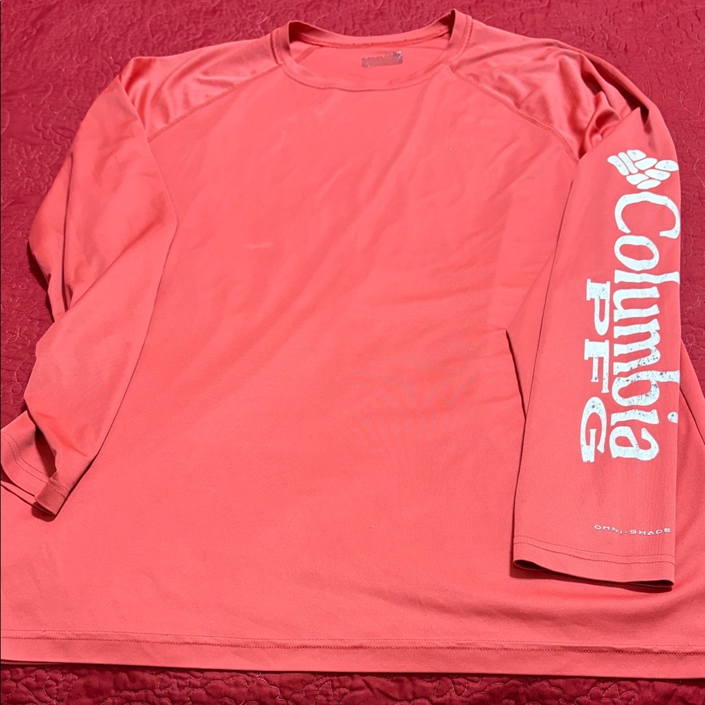 Columbia PFG Poly Pullover PreOwned & Loved MelonAde Mens Tackle Shirt Size 4X
